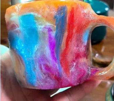 Mineral Crystal Kaffeetasse – Modernes Harzdesign 400ml