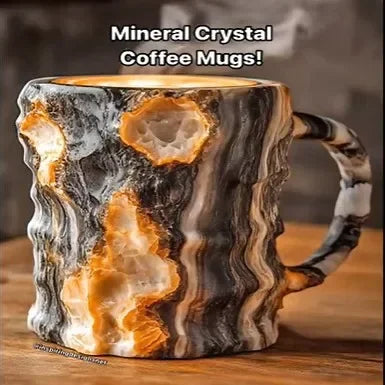 Mineral Crystal Kaffeetasse – Modernes Harzdesign 400ml