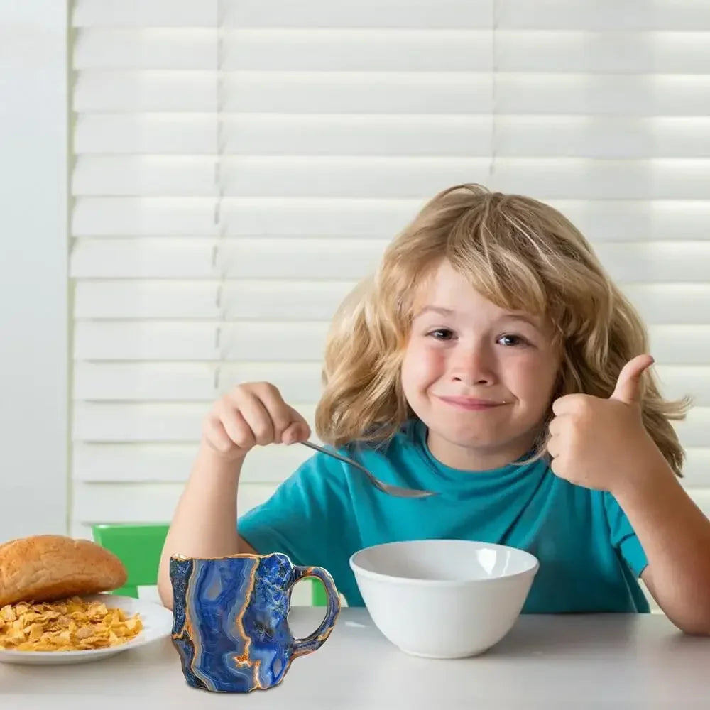 Mineral Crystal Kaffeetasse – Modernes Harzdesign 400ml