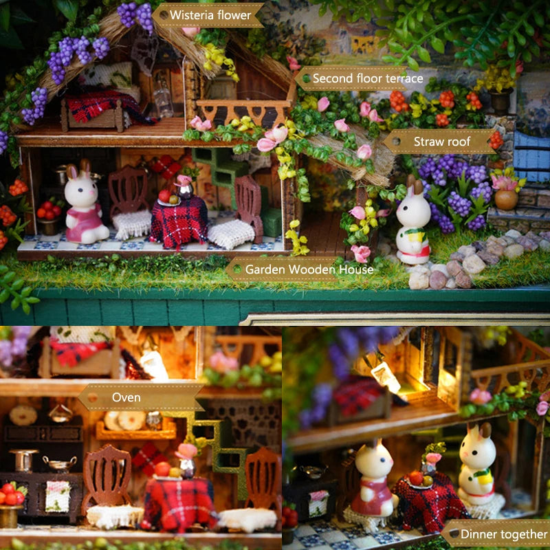 Mini-Puppenhaus – Holz 3D Puzzle – Schlafzimmerdeko