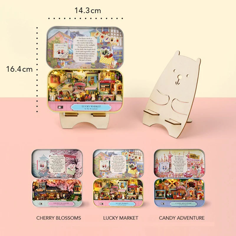 Mini-Puppenhaus – Holz 3D Puzzle – Schlafzimmerdeko