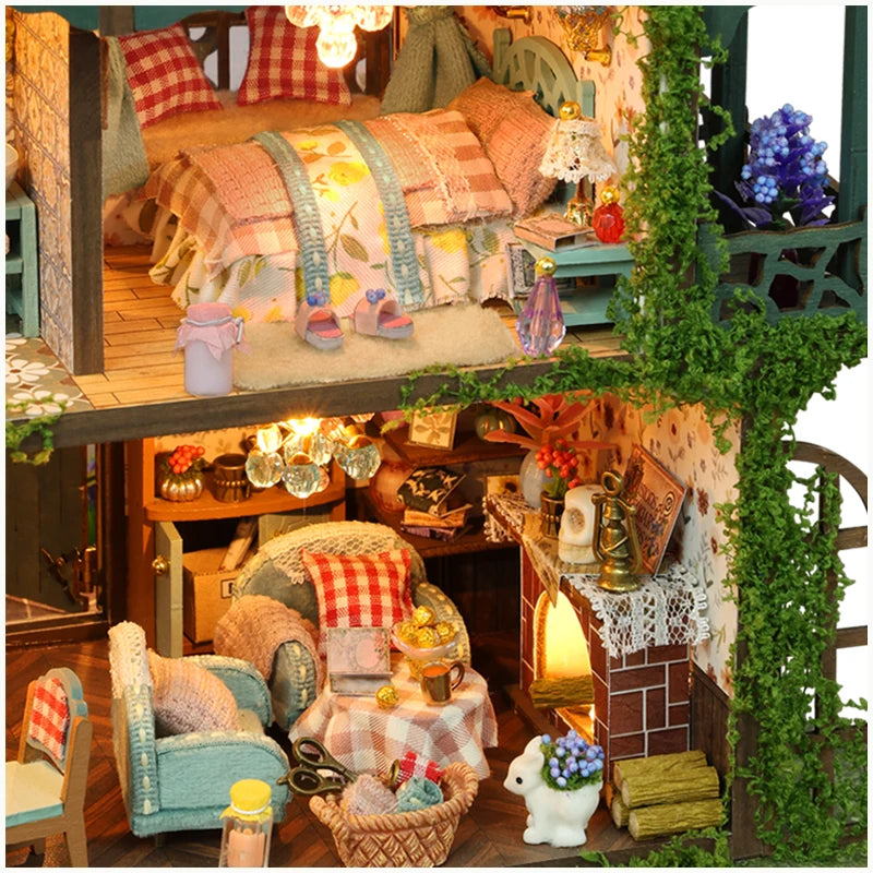 Miniatur Puppenhaus Bausatz – Handgemacht Holz Design