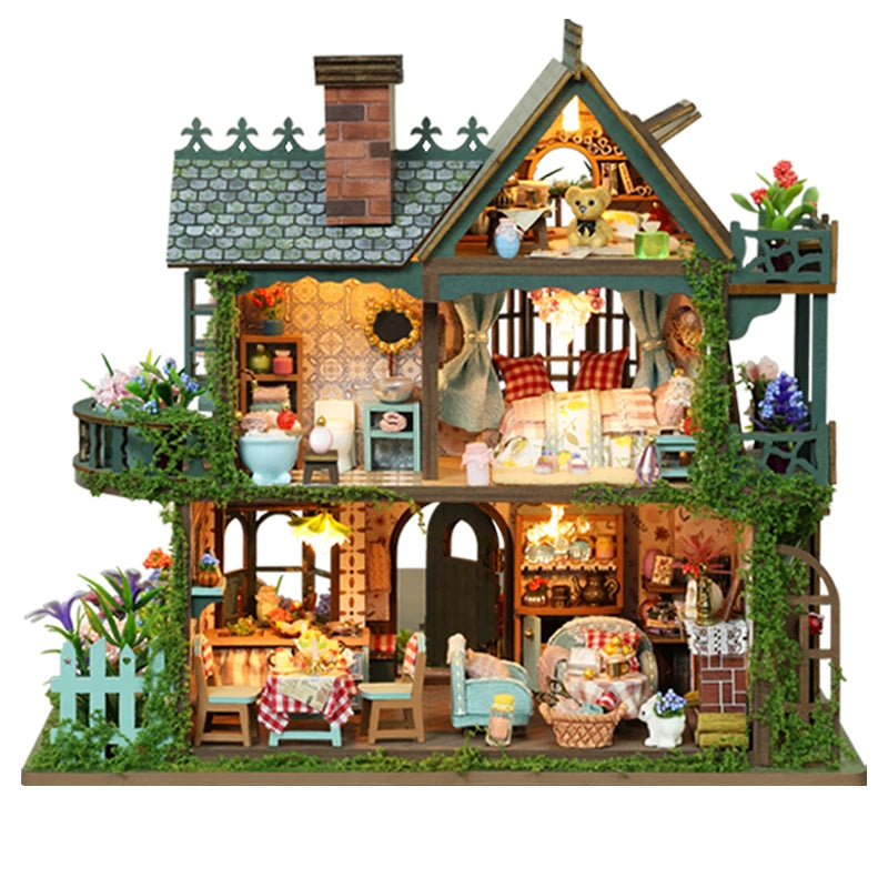 Miniatur Puppenhaus Bausatz – Handgemacht Holz Design