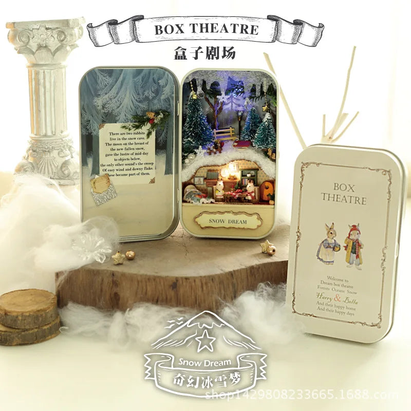 Miniatur Puppenhaus – Holzstil – Schlafzimmerdeko