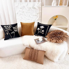 Mittelalterliche Bestickte Samtkissen - Retro Charme 30x50cm