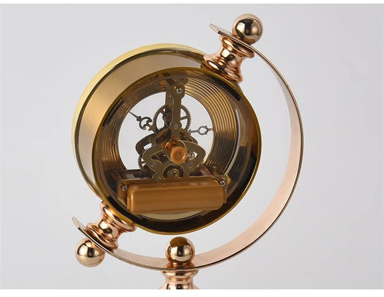 Moderne Metall-Tischuhr – Leichter Luxus, Rund