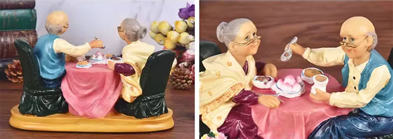 Moderne Resin-Statue – Grosseltern Edition