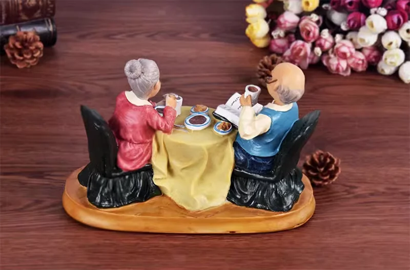 Moderne Resin-Statue – Grosseltern Edition