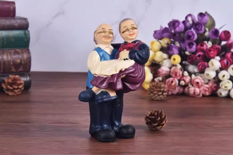 Moderne Resin-Statue – Grosseltern Edition