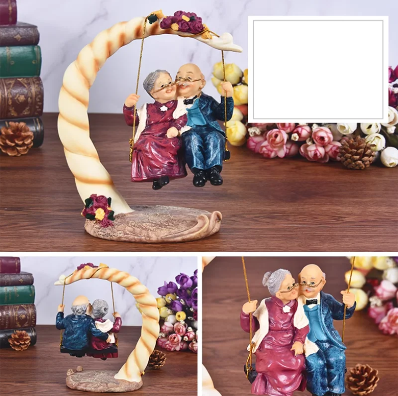 Moderne Resin-Statue – Grosseltern Edition