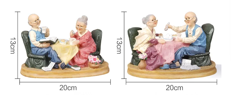 Moderne Resin-Statue – Grosseltern Edition