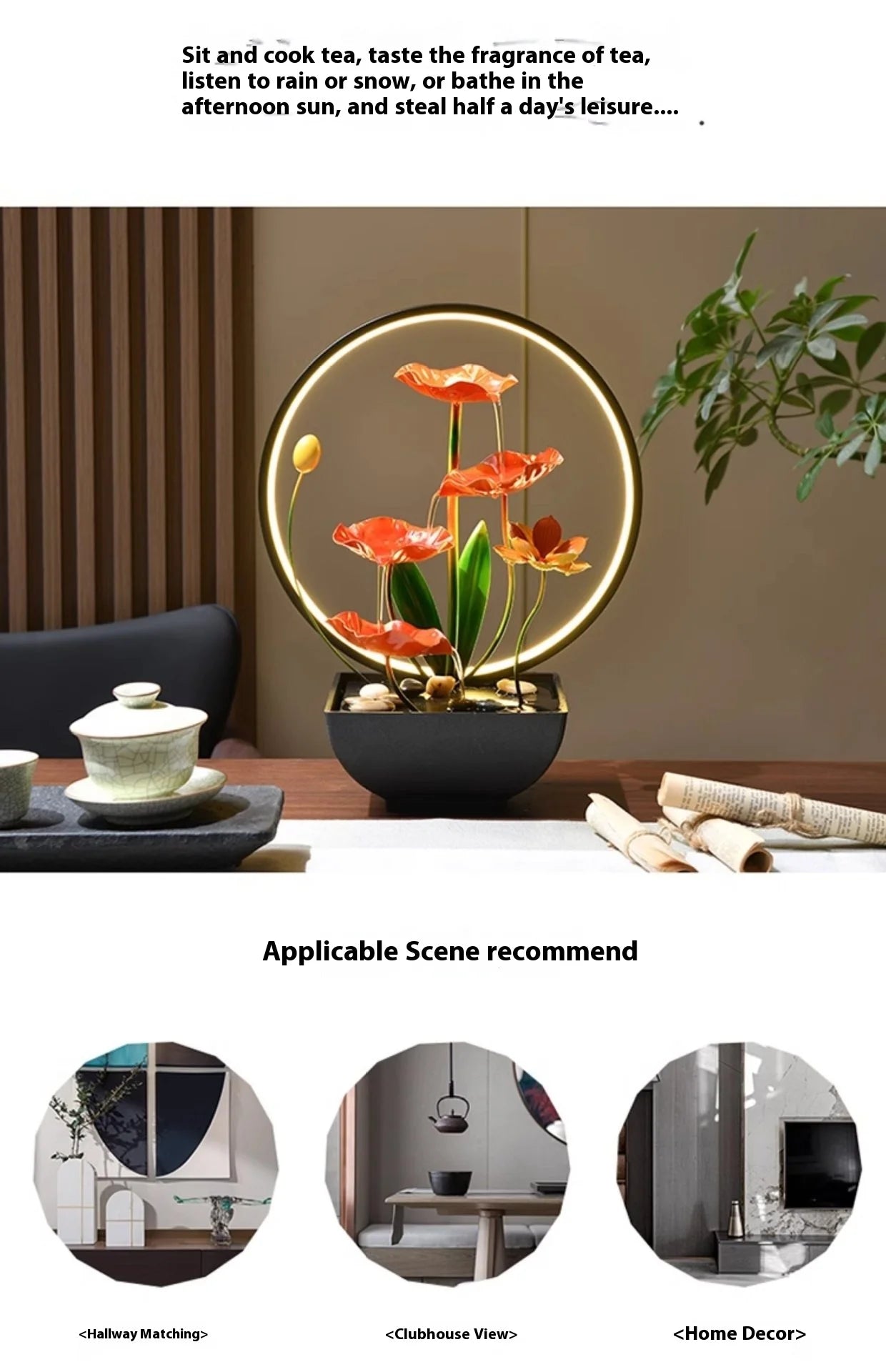 Moderner Brunnen – Minimalistisches Design – 10cm Tisch