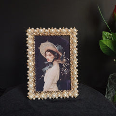 Moderner Metallrahmen – Perleneinlage – 6-7 Zoll