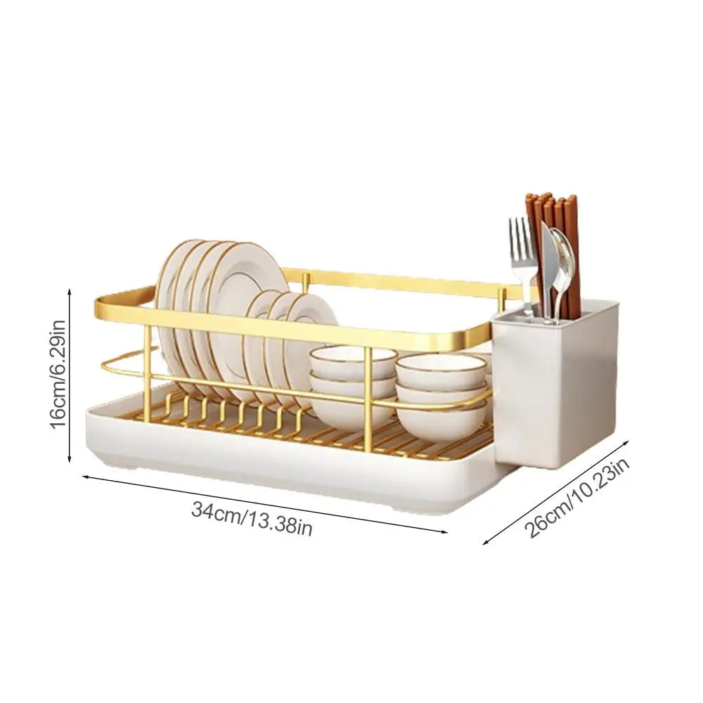 Multifunktionales Geschirrregal aus Carbonstahl in Farbe Schwarz, 34x26x16 cm