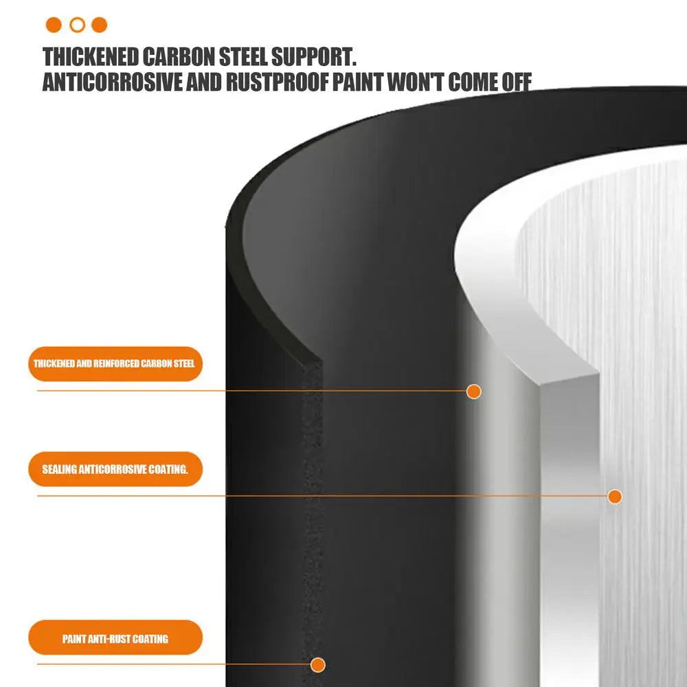 Multifunktionales Geschirrregal aus Carbonstahl in Farbe Schwarz