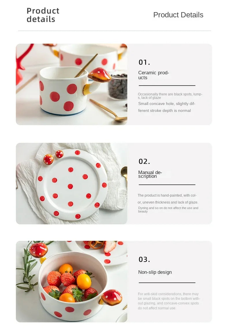 Mushroom Geschirr - Keramik Japanisch - Für Zuhause