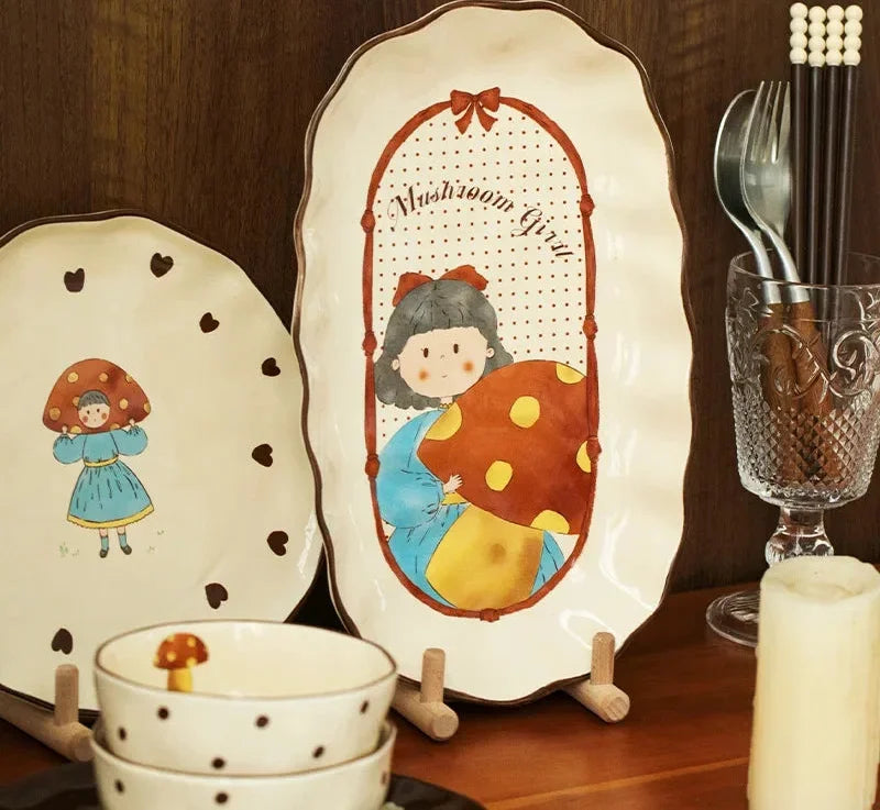 Mushroom Girl Keramikset – Vintage & Umweltfreundlich