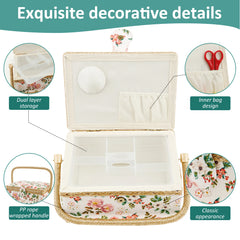 Nähwerkzeug-Korb – Vintage Design – 24x17.5x13 cm