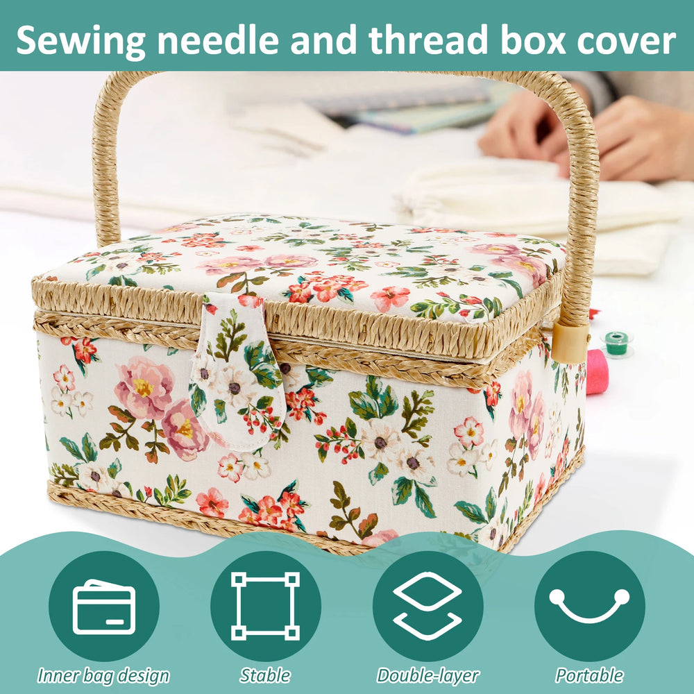 Nähwerkzeug-Korb – Vintage Design – 24x17.5x13 cm