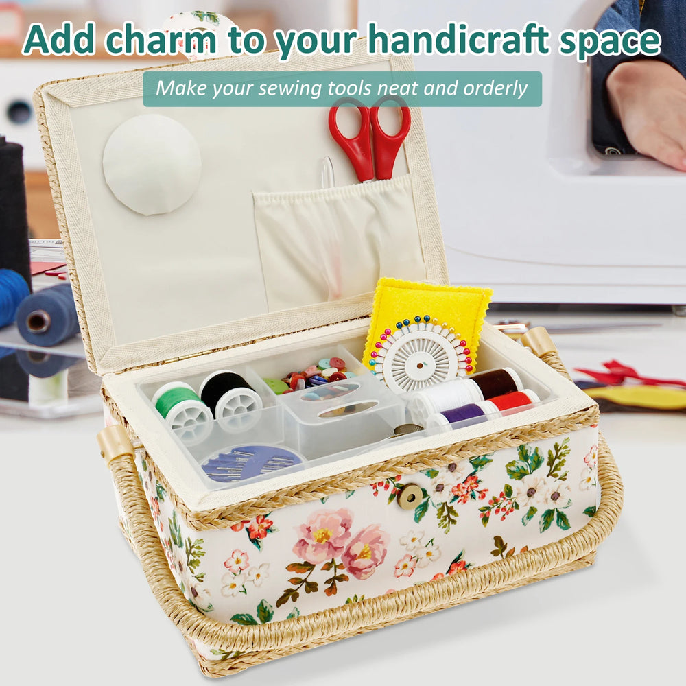 Nähwerkzeug-Korb – Vintage Design – 24x17.5x13 cm