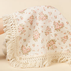 Neugeborenen Baumwolltuch – Bio-Tasseln – 80x65/100x120 cm