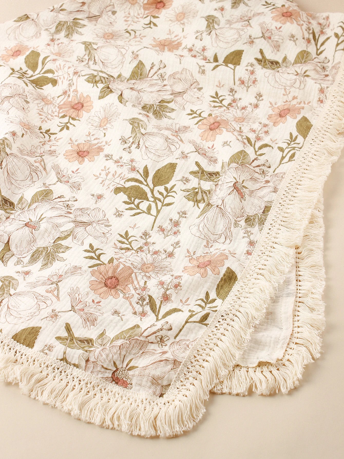 Neugeborenen Baumwolltuch – Bio-Tasseln – 80x65/100x120 cm