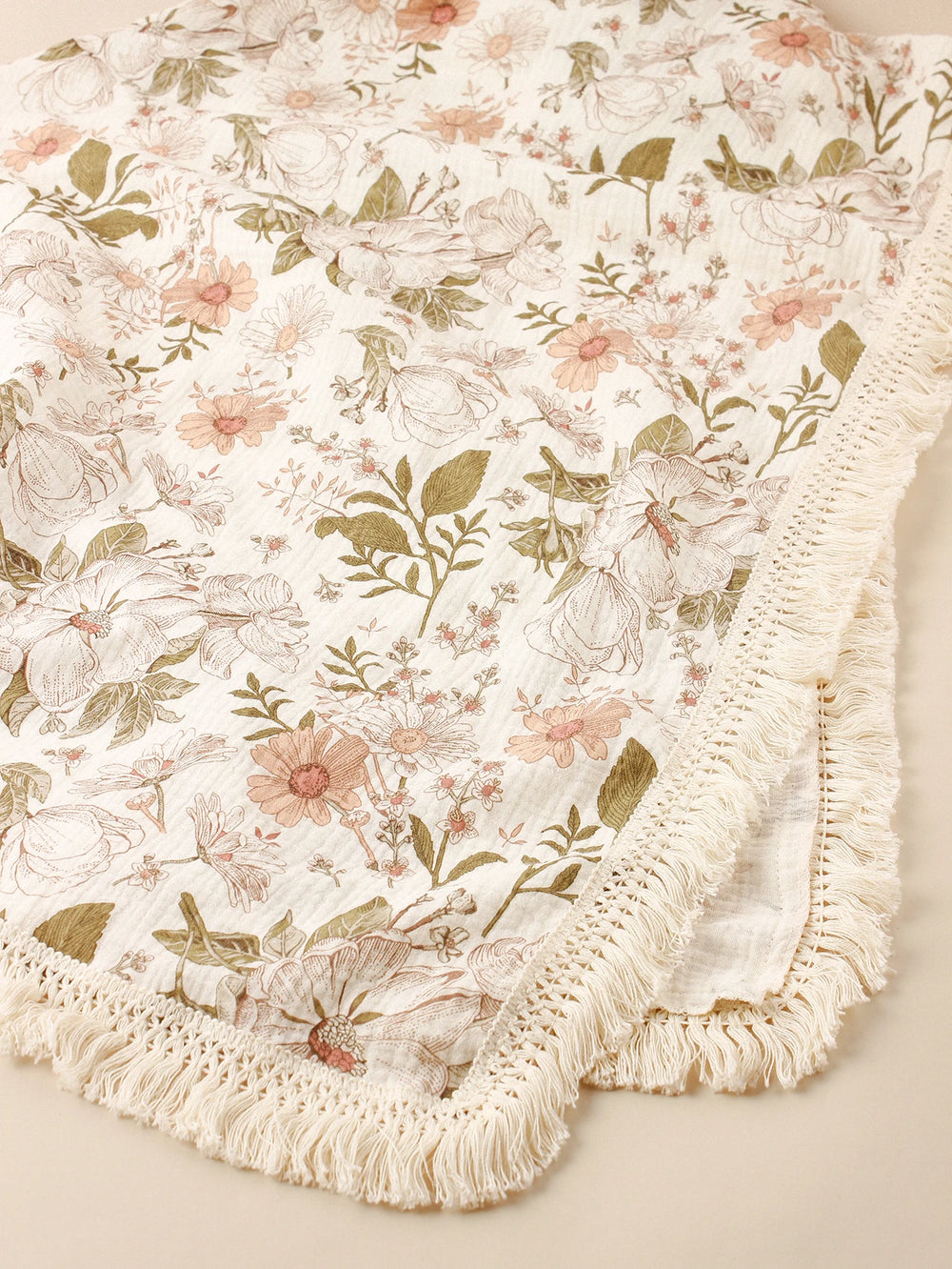 Neugeborenen Baumwolltuch – Bio-Tasseln – 80x65/100x120 cm