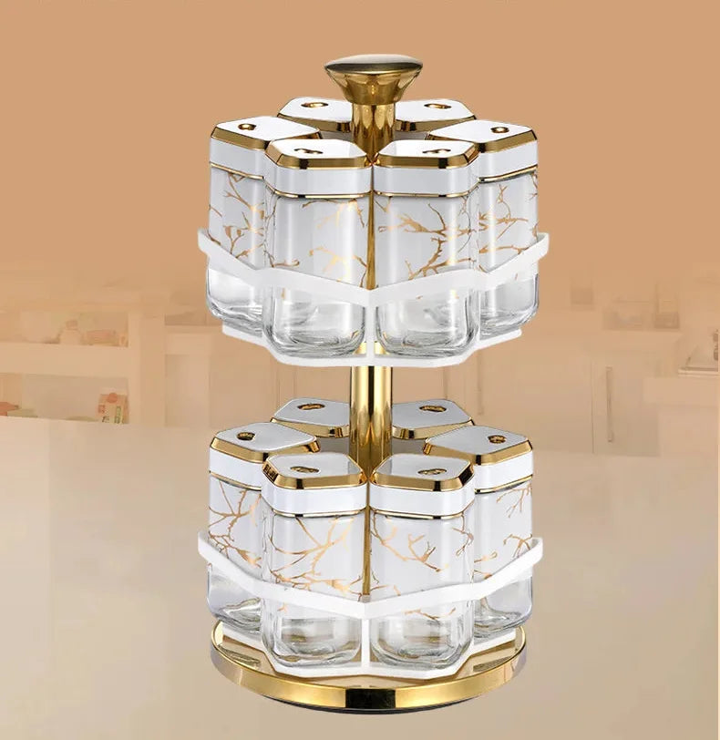 Nordic Gewürzglas Set – Keramik & Holz Design