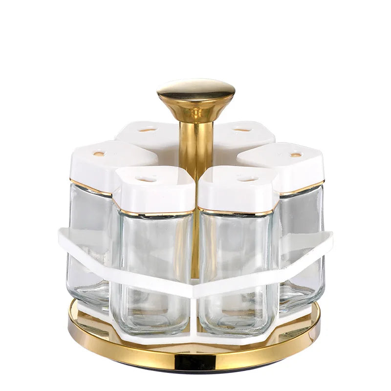 Nordic Gewürzglas Set – Keramik & Holz Design