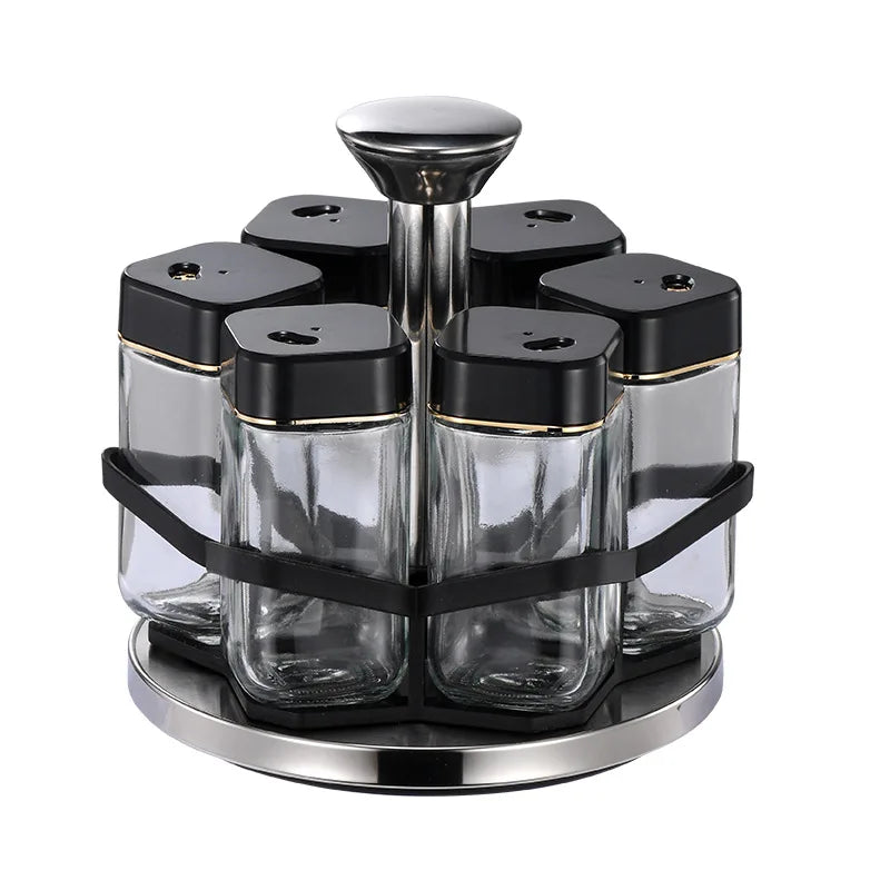 Nordic Gewürzglas Set – Keramik & Holz Design