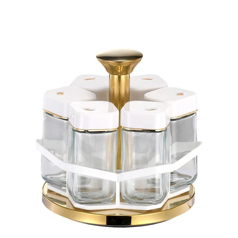 Nordic Gewürzglas Set – Keramik & Holz Design