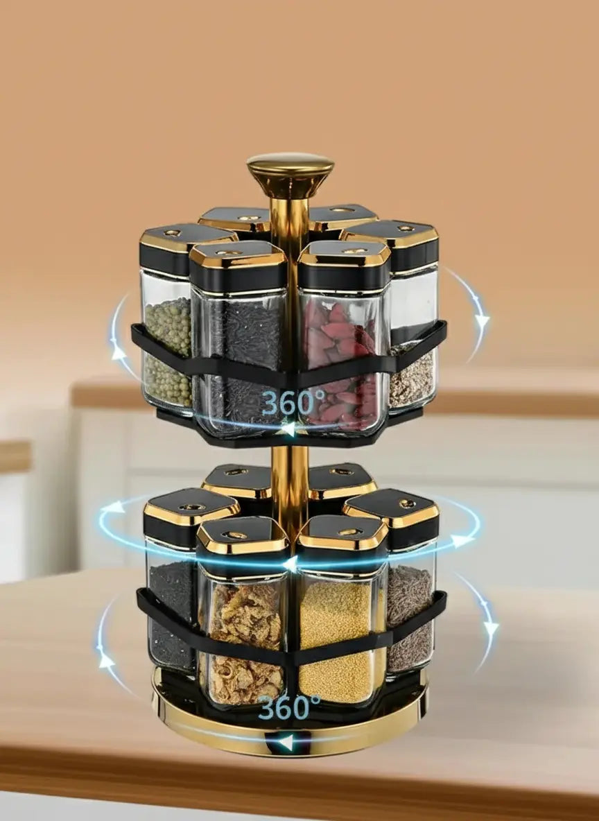 Nordic Gewürzglas Set – Keramik & Holz Design