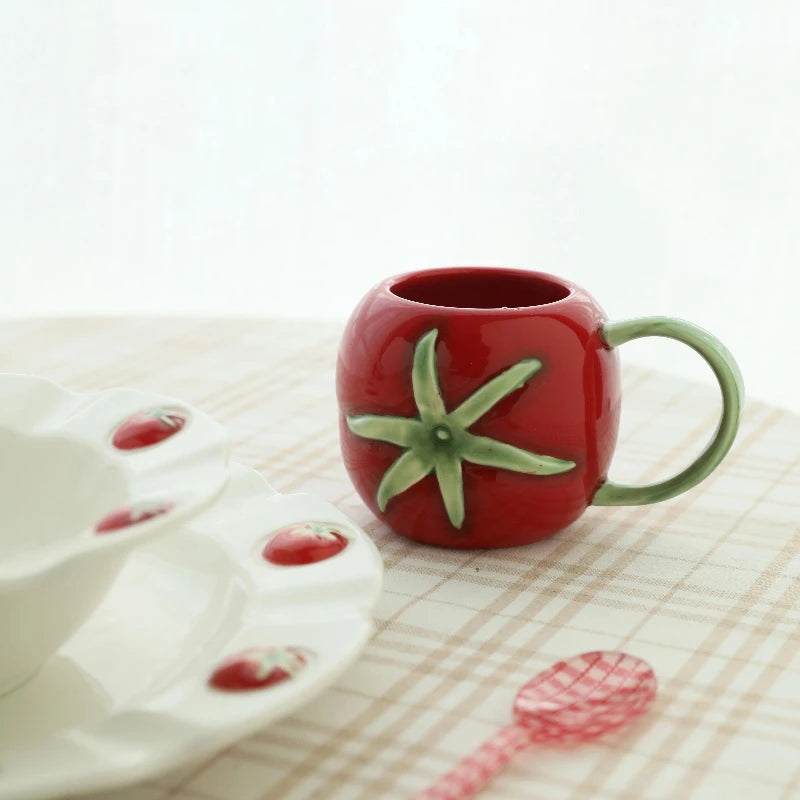 Nordic Keramik Becher Set – Handbemaltes Design