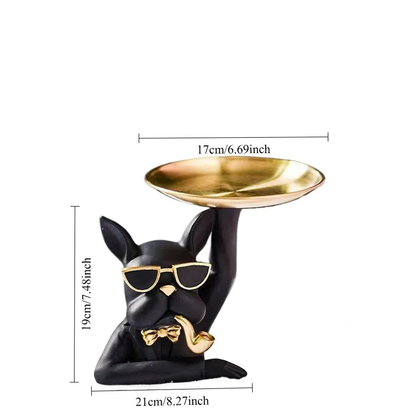 Nordic Style Cool Dog Skulptur – Harztablett Kunst