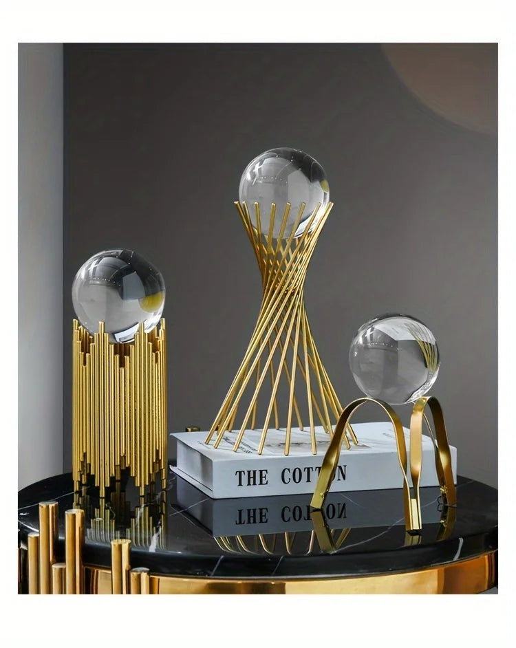 Nordic Style Metallornamente – Eisen & Glas Deko-Element