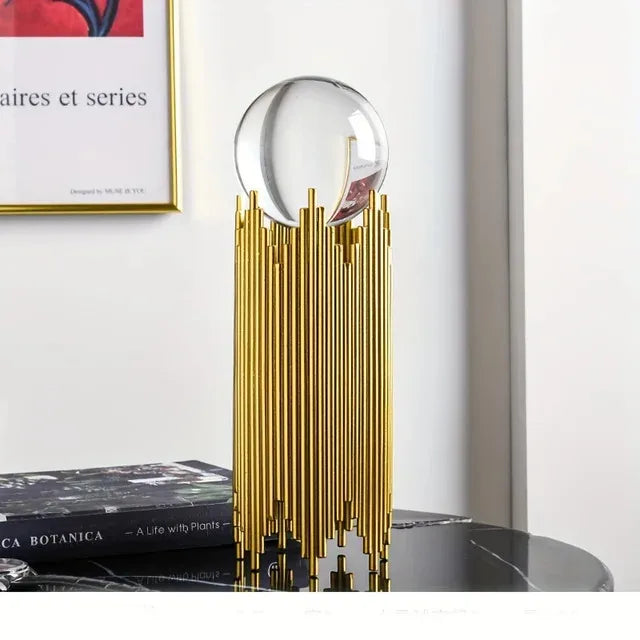 Nordic Style Metallornamente – Eisen & Glas Deko-Element