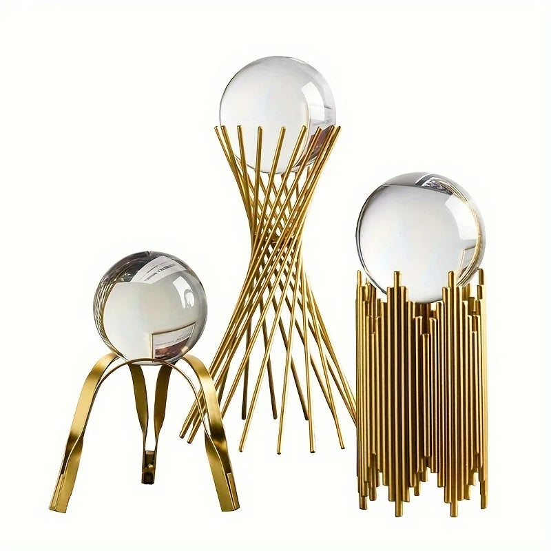 Nordic Style Metallornamente – Eisen & Glas Deko-Element