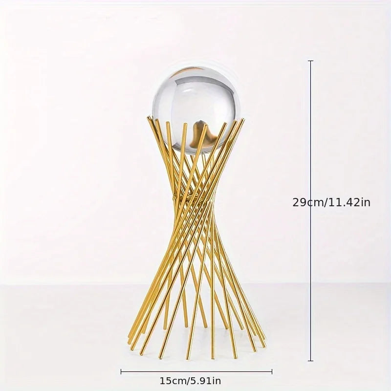 Nordic Style Metallornamente – Eisen & Glas Deko-Element