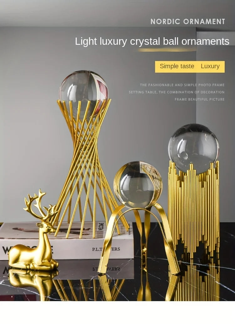 Nordic Style Metallornamente – Eisen & Glas Deko-Element