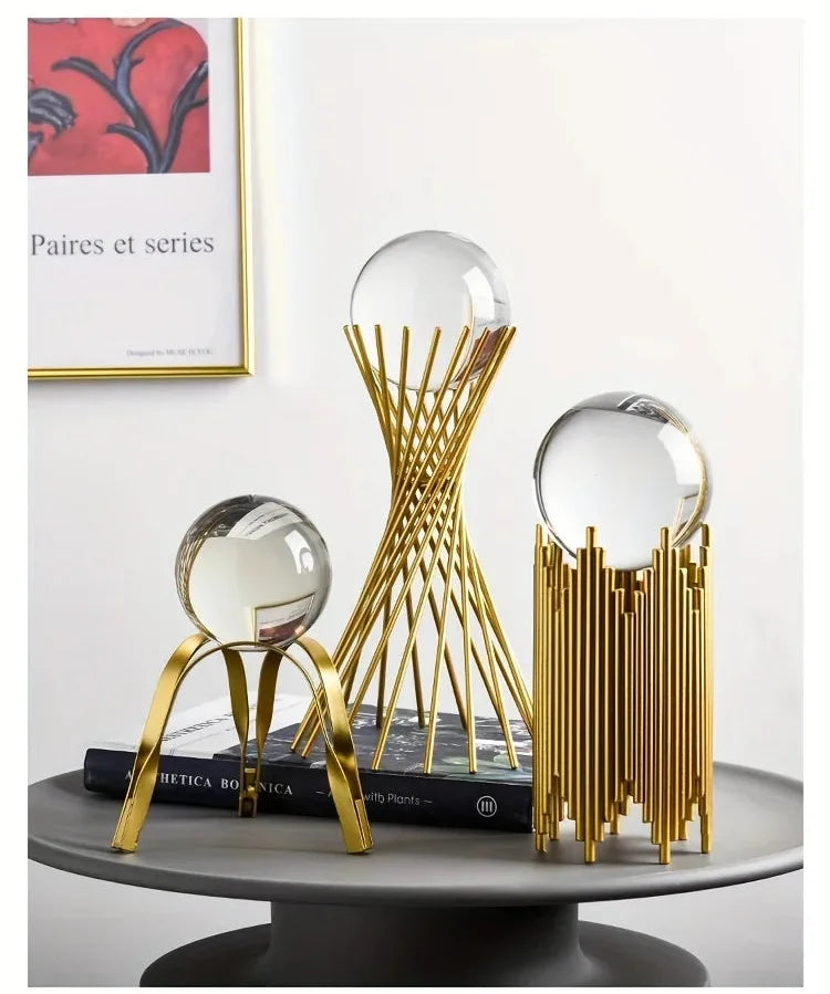 Nordic Style Metallornamente – Eisen & Glas Deko-Element