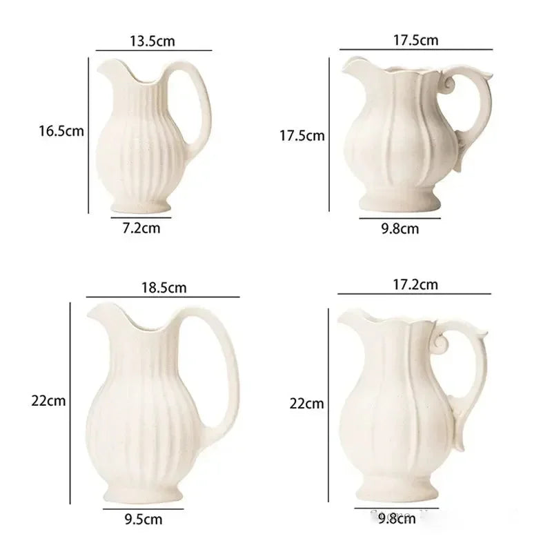 Nordische Keramikvase – Modernes Weiss Porzellan Kunst