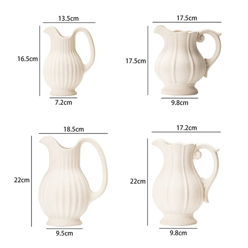 Nordische Keramikvase – Modernes Weiss Porzellan Kunst