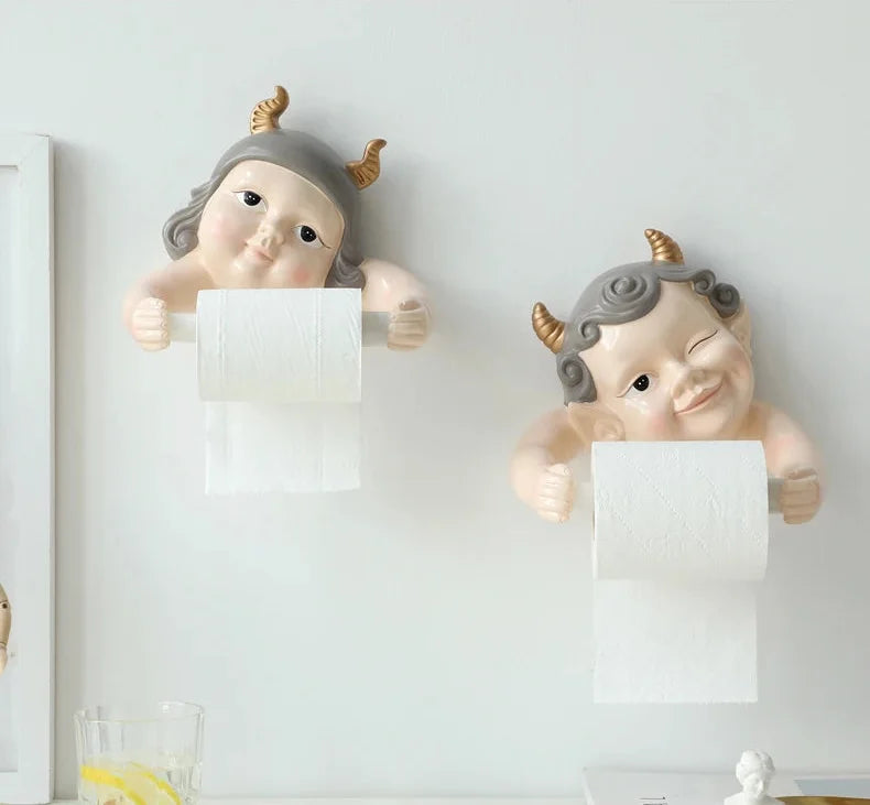 Nordischer Elfen-Tuchhalter – Harz Wandhalterung ohne Bohren