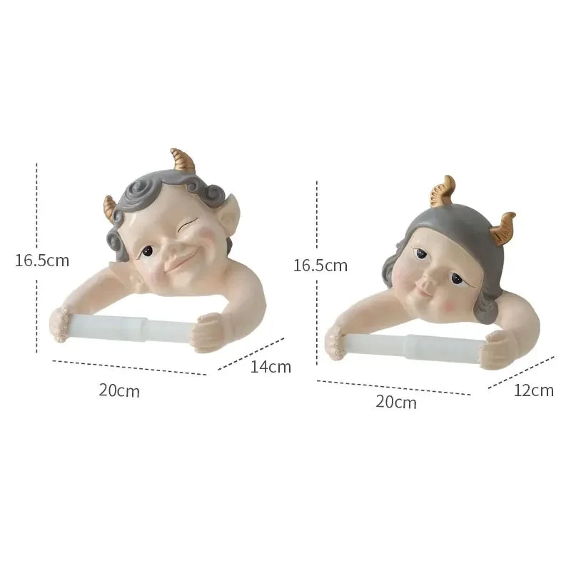 Nordischer Elfen-Tuchhalter – Harz Wandhalterung ohne Bohren