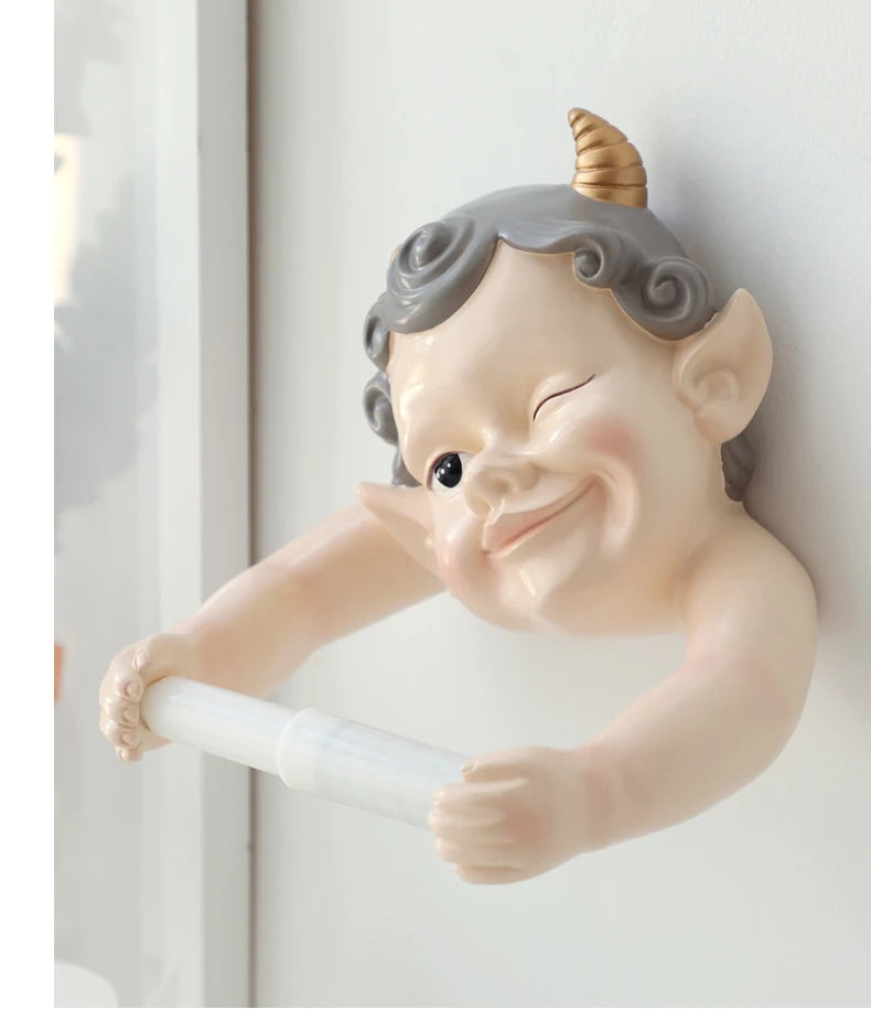 Nordischer Elfen-Tuchhalter – Harz Wandhalterung ohne Bohren