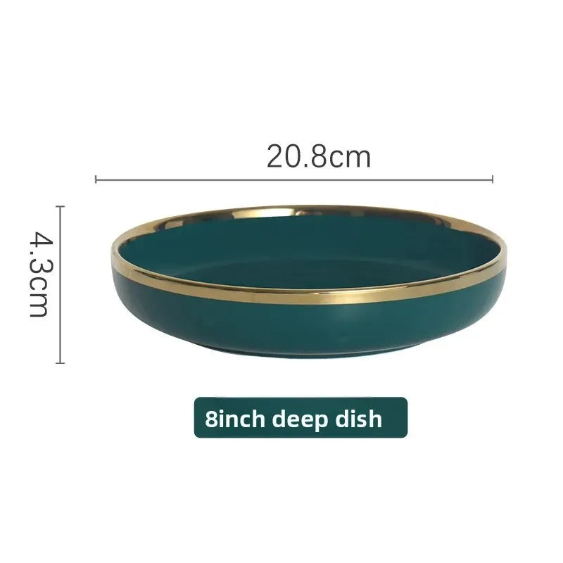 Nordisches Keramikgeschirr – Elegantes Design mit Goldrand