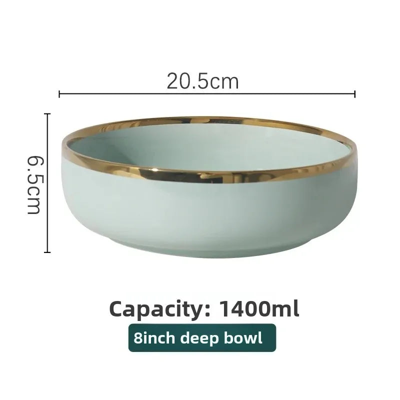 Nordisches Keramikgeschirr – Elegantes Design mit Goldrand