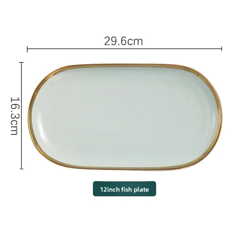 Nordisches Keramikgeschirr – Elegantes Design mit Goldrand