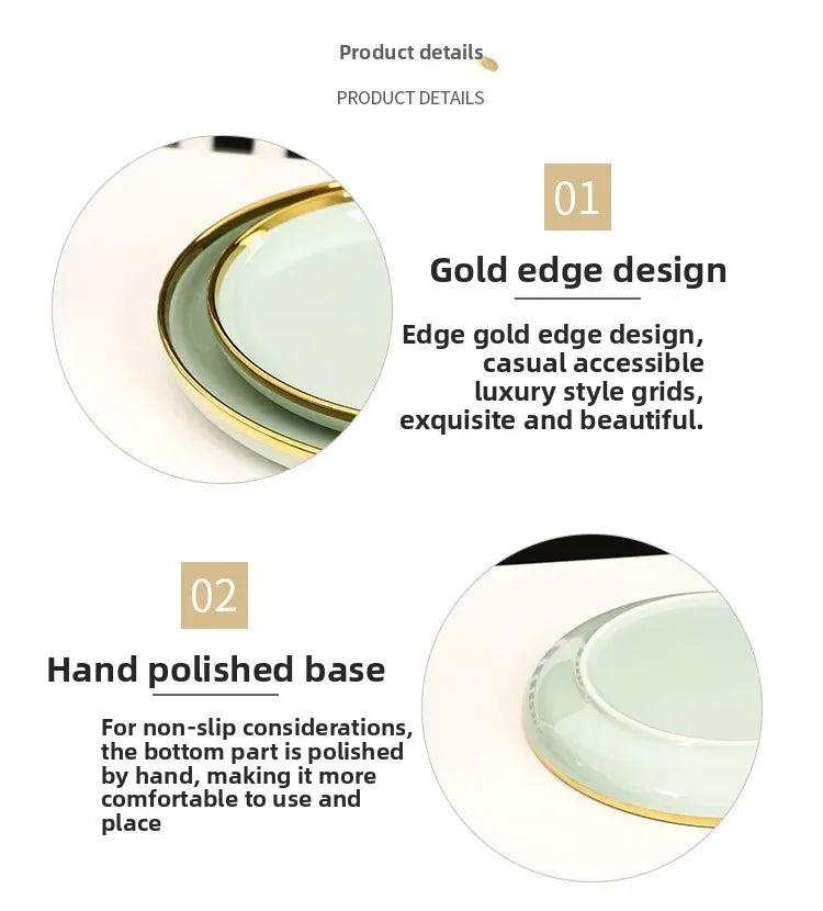 Nordisches Keramikgeschirr – Elegantes Design mit Goldrand