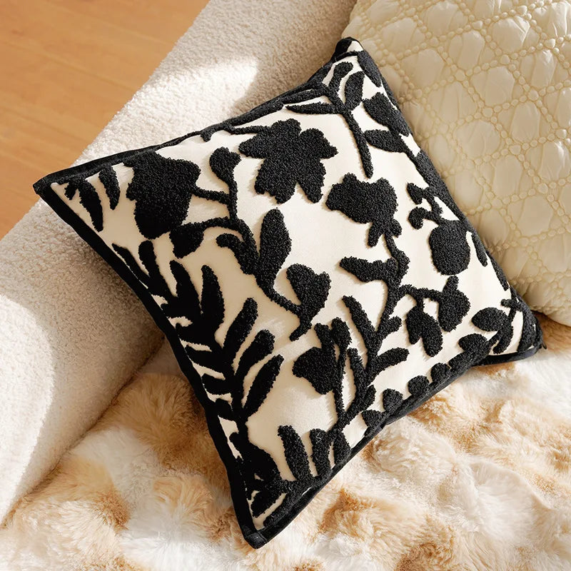 Nordisches Kissenbezug – Florales Polyester/Baumwolle – 30x50/45x45cm